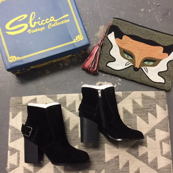 Sbicca Suede Black buckle Booties various sizes LAST FINAL PRICE SALE - Picture 5 of 7